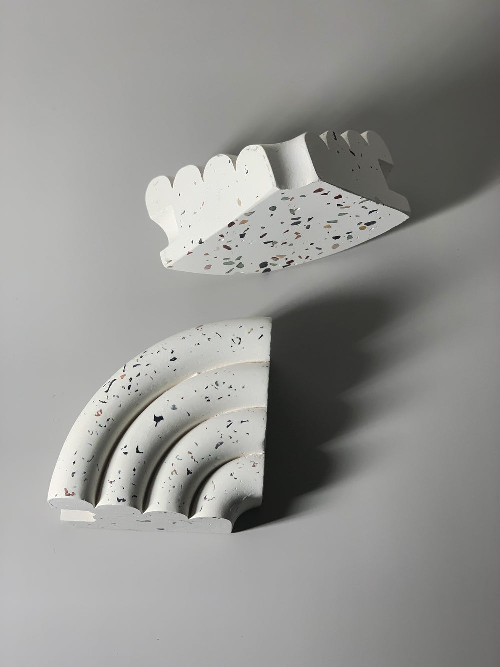 Bokstotto terrazzo bookends and candle holder