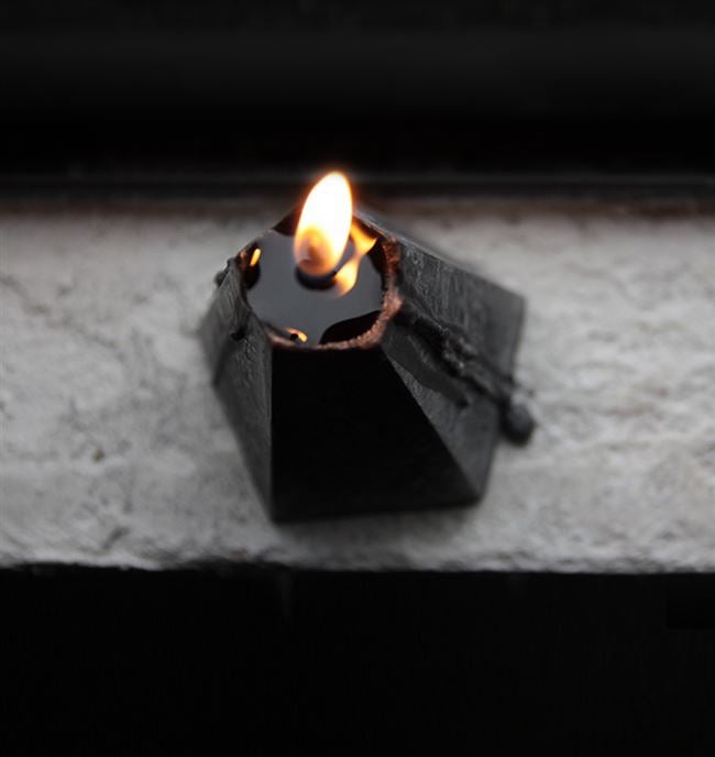 Handmade Nordic candle, alternate view