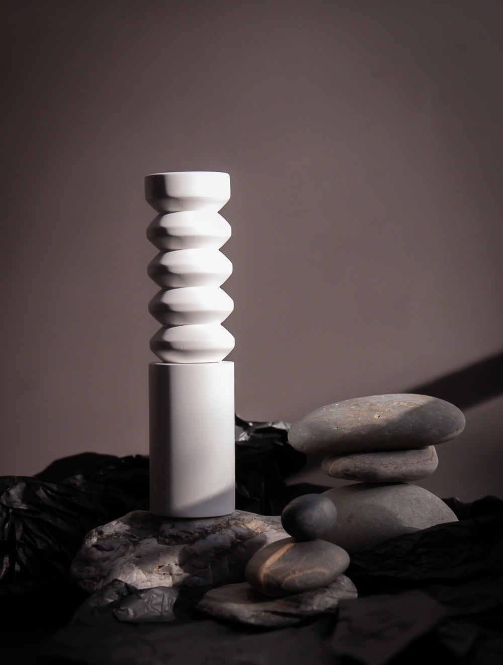 Salt and pepper grinder in white