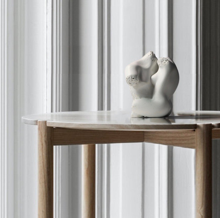 Contemporary mini sculpture, The Kiss, alternate view